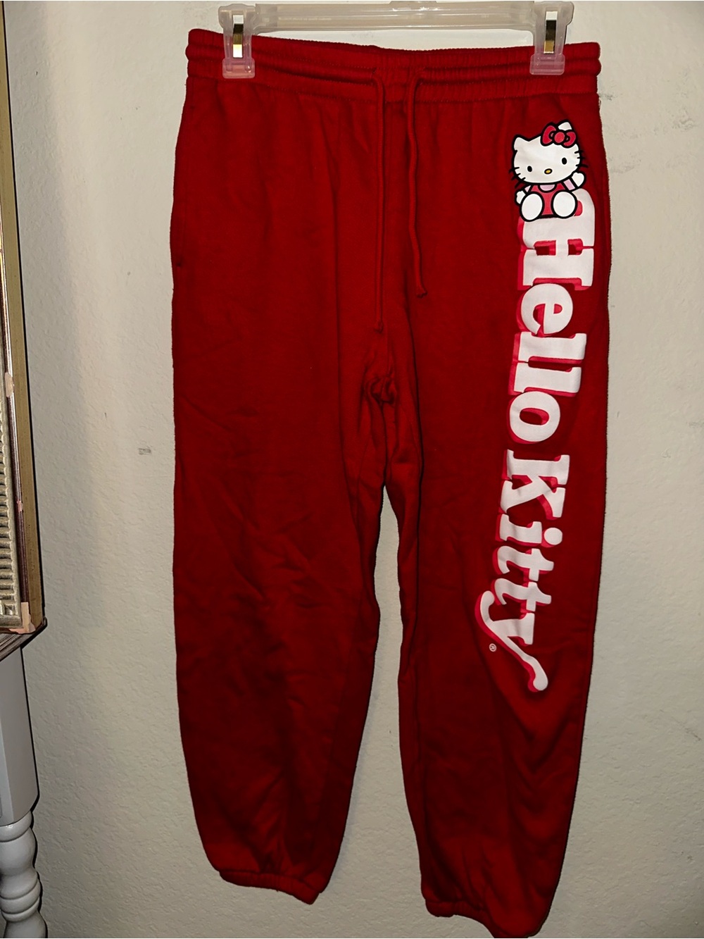 Hello kitty comfy red sweatpants size medium